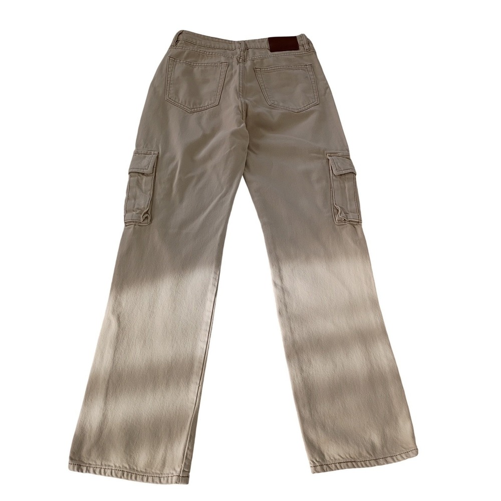 Hidden Jeans Khaki Cargo Pants Straight Leg Tan Utility Y2K Minimalist Size 25 - Picture 3 of 13